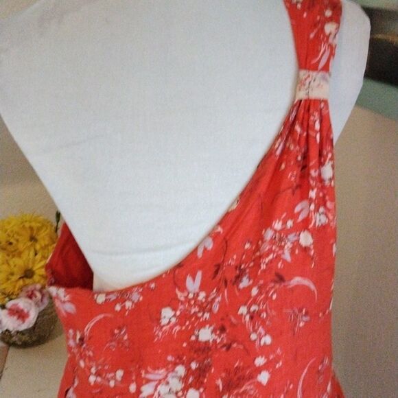 Urban Outfitters One Shoulder Linen Shift Dress - Picture 7 of 13